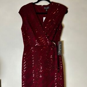 Maroon Sequin Dress